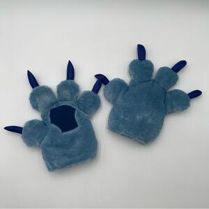 Disney Lilo & Stitch Blue Plush Gloves Mitts Paws Claws Costume Cosplay